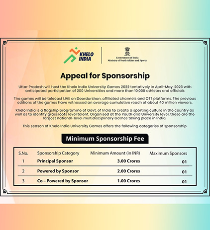 Appeal for Sponsorship